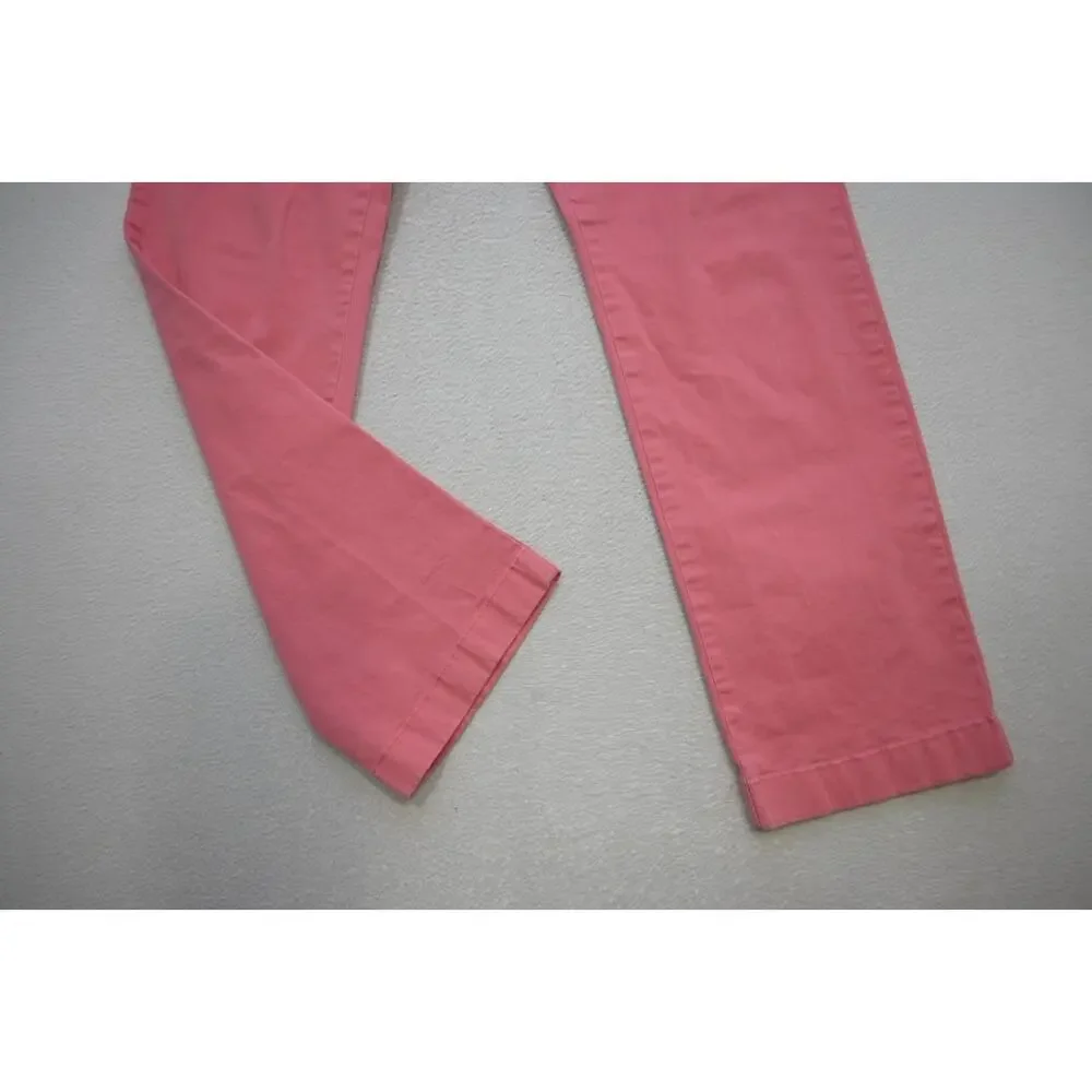 Vineyard Vines Khaki Chino Breaker Pants Stretch Pink Flat Mens Sz‎ 32 x 32